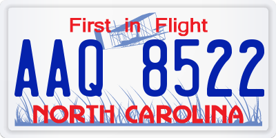 NC license plate AAQ8522