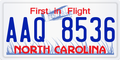 NC license plate AAQ8536