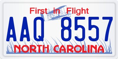 NC license plate AAQ8557