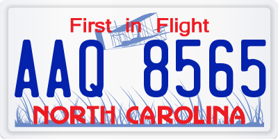 NC license plate AAQ8565