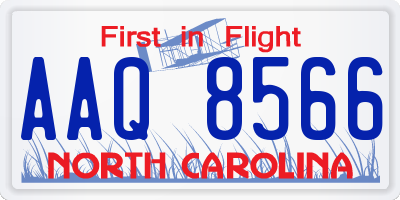 NC license plate AAQ8566