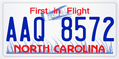 NC license plate AAQ8572