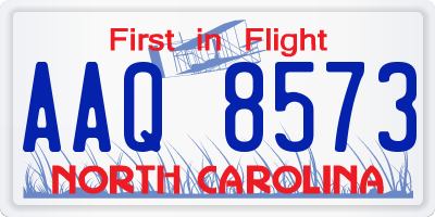 NC license plate AAQ8573