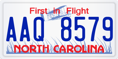NC license plate AAQ8579