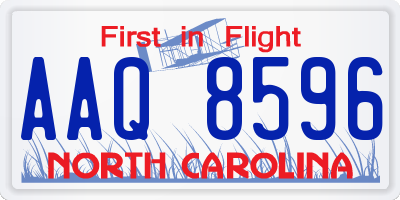NC license plate AAQ8596