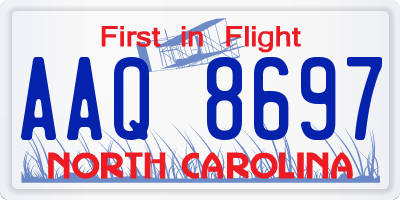 NC license plate AAQ8697