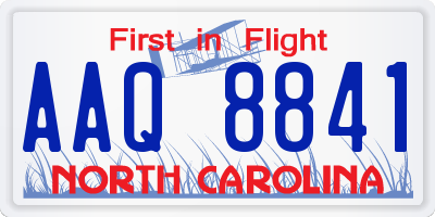 NC license plate AAQ8841