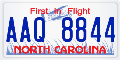 NC license plate AAQ8844