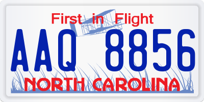 NC license plate AAQ8856