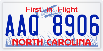 NC license plate AAQ8906