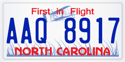 NC license plate AAQ8917