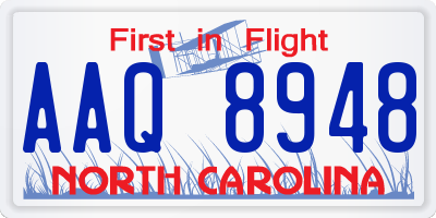 NC license plate AAQ8948