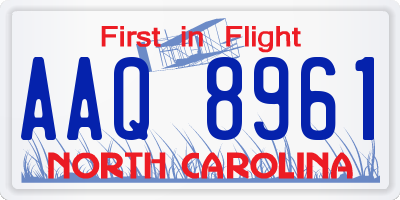 NC license plate AAQ8961