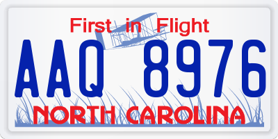 NC license plate AAQ8976