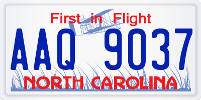 NC license plate AAQ9037