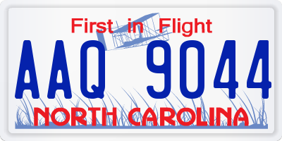 NC license plate AAQ9044