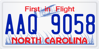 NC license plate AAQ9058