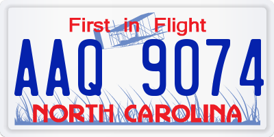 NC license plate AAQ9074