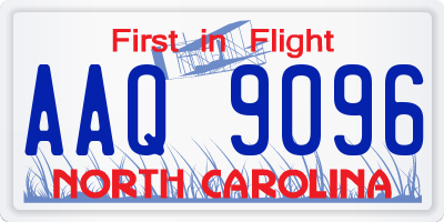 NC license plate AAQ9096