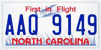 NC license plate AAQ9149