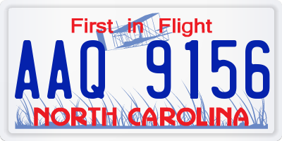 NC license plate AAQ9156