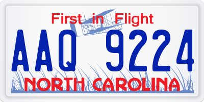 NC license plate AAQ9224