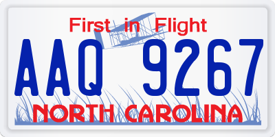 NC license plate AAQ9267