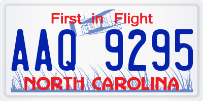 NC license plate AAQ9295
