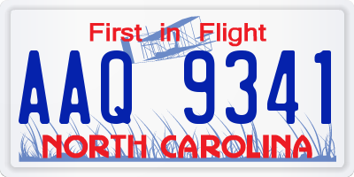 NC license plate AAQ9341