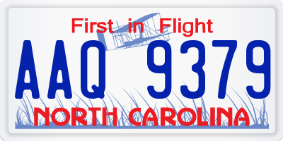 NC license plate AAQ9379
