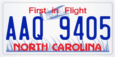 NC license plate AAQ9405
