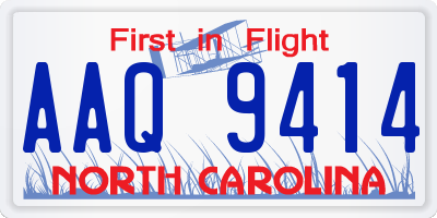 NC license plate AAQ9414