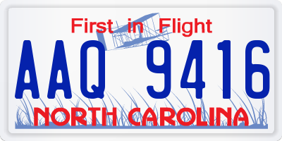 NC license plate AAQ9416