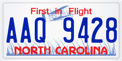 NC license plate AAQ9428