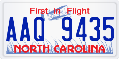 NC license plate AAQ9435