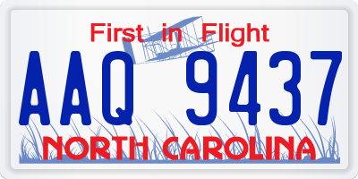 NC license plate AAQ9437