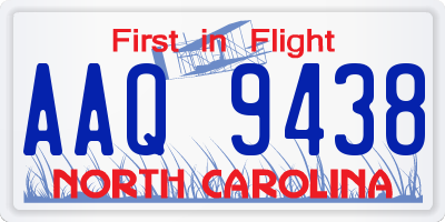 NC license plate AAQ9438