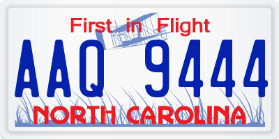 NC license plate AAQ9444