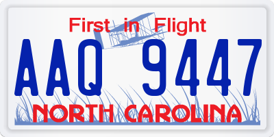 NC license plate AAQ9447