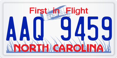 NC license plate AAQ9459