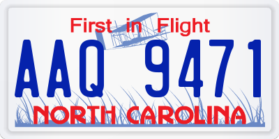 NC license plate AAQ9471