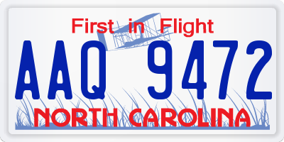 NC license plate AAQ9472