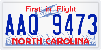 NC license plate AAQ9473