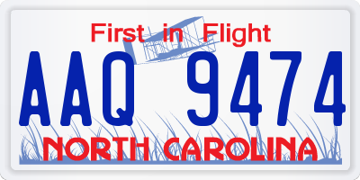 NC license plate AAQ9474