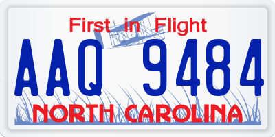 NC license plate AAQ9484