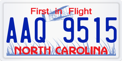 NC license plate AAQ9515