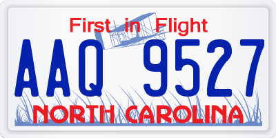 NC license plate AAQ9527