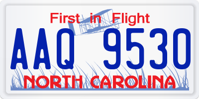 NC license plate AAQ9530