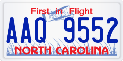 NC license plate AAQ9552