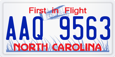 NC license plate AAQ9563